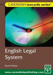 Tapa de English Legal System LawCard 4ED (Lawcards)