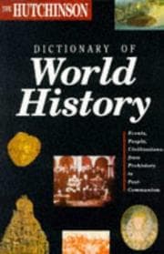 Tapa de The Hutchinson dictionary of world history