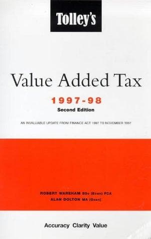 Tapa de Tolley's Value added tax