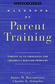 Tapa de Handbook of parent training
