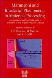 Tapa de Marangoni and interfacial phenomena in materials procesessing