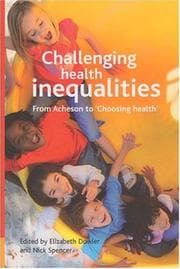 Tapa de Challenging health inequalities