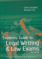 Tapa de Students' Guide to Legal Writing and Law Exams