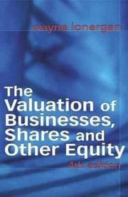 Tapa de The Valuation of Businesses, Shares and Other Equity