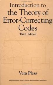 Tapa de Introduction to the theory of error-correcting codes