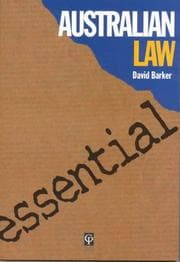 Tapa de Essential Australian Law