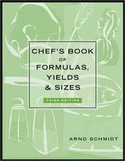 Tapa de Chef's Book of Formulas, Yields and Sizes