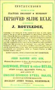 Tapa de Instructions for the Use of the Practical Engineers' & Mechanics' Improved Slide Rule