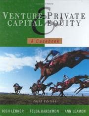 Tapa de Venture capital and private equity