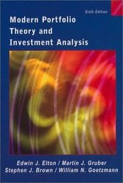 Tapa de Modern portfolio theory and investment analysis