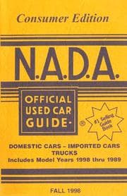 Tapa de NADA Official Used Car Guide Fall 98