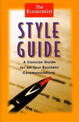 Tapa de The Economist Style Guide