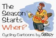 Tapa de The Season Starts When? Cycling Cartoons By O'Grady