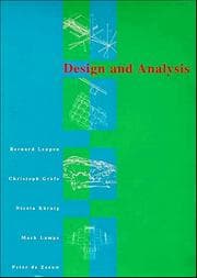 Tapa de Design and Analysis
