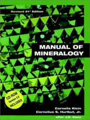 Tapa de Manual of Mineralogy (after James D. Dana), 21st Edition