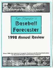 Tapa de Baseball Forecaster 1998 Annual Review