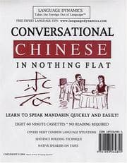 Tapa de Conversational Chinese (Mandarin) in Nothing Flat (8 One Hour Audiocassette Tapes)