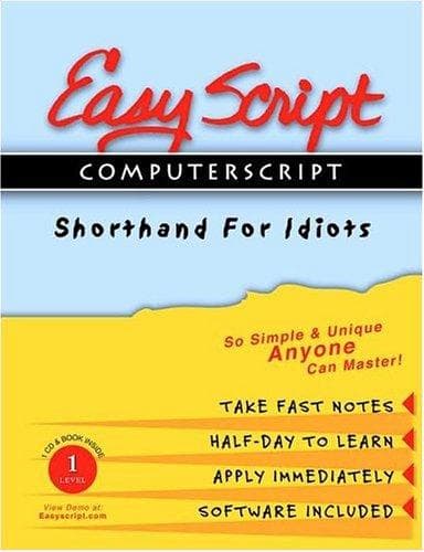 Tapa de EasyScript ComputerScript Shorthand for Idiots Level 1