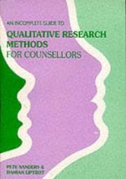 Tapa de An incomplete guide to qualitative research methods for counsellors