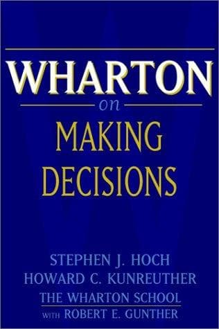 Tapa de Wharton on making decisions