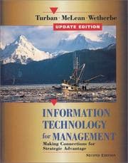 Tapa de Information Technology for Management Making Connections for Strategic Advantage