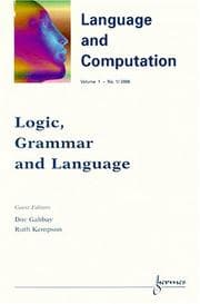 Tapa de Logic, Grammar and Language