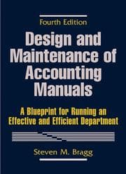 Tapa de Design and Maintenance of Accounting Manuals