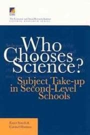 Tapa de Who Chooses Science?