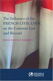 Tapa de The Influence of the French Civil  Code on the Common Law and Beyond