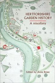 Tapa de Hertfordshire Garden History