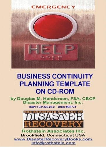 Tapa de Business Continuity Planning Template