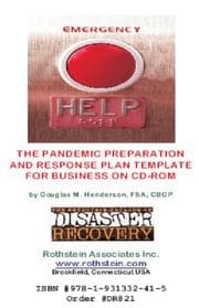Tapa de The Pandemic Preparation and Response Plan Template for Business on CD-ROM