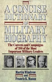 Tapa de Concise Dictionary of Military Biography