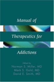 Tapa de Manual of therapeutics for addictions