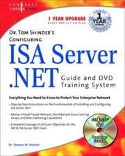 Tapa de Dr. Tom Shinder's Configuring ISA Server .NET Guide and DVD Training System