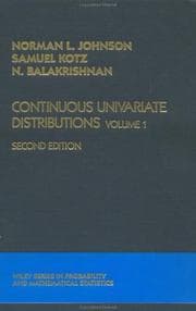 Tapa de Continuous univariate distributions