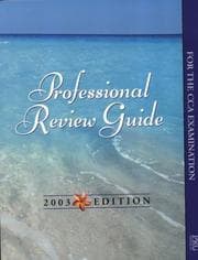 Tapa de Professional Review Guide for the CCA Examination, 2003 Edition