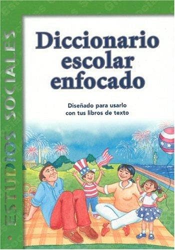 Tapa de Diccionario Escolar Enfocado Estudios Sociales Grado 1