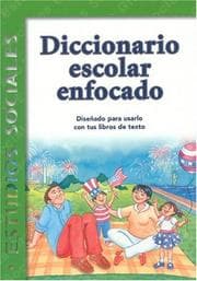 Tapa de Diccionario Escolar Enfocado Estudios Sociales Grado 1