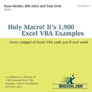 Tapa de Holy Macro! It's 1,900 Excel VBA Examples