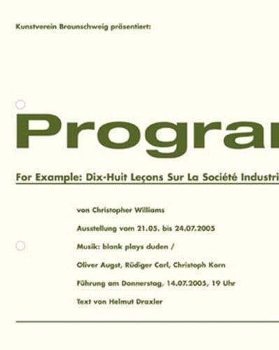 Tapa de Program, for Example