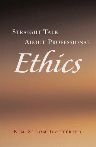 Tapa de Straight talk about professional ethics