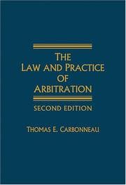 Tapa de The law and practice of arbitration