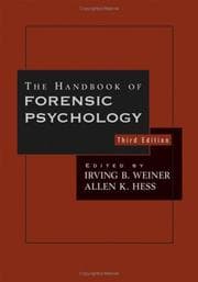 Tapa de The handbook of forensic psychology