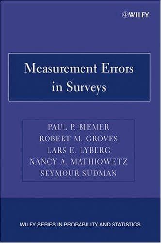 Tapa de Measurement errors in surveys
