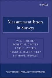 Tapa de Measurement errors in surveys