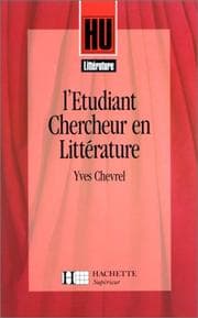 Tapa de L'étudiant-chercheur en littérature