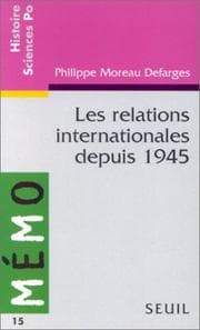Tapa de Les relations internationales depuis 1945