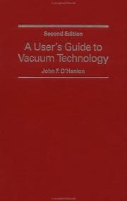 Tapa de A user's guide to vacuum technology