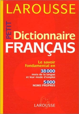 Tapa de Petit Dictionnaire Francais